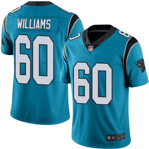 Carolina Panthers Limited Blue Men Daryl Williams Jersey NFL Football 60 Rush Vapor Untouchable